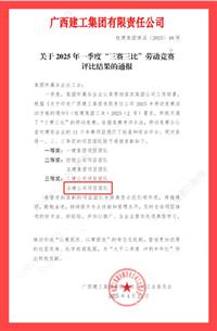 【喜訊】冶建公司項目團(tuán)隊榮獲集團(tuán)公司一季度勞動競賽三等獎